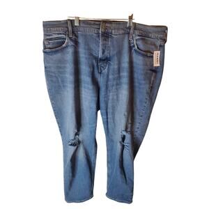 Old Navy Distressed Curvy Sky-Hi Straight Medium Wash Jeans, Size 20